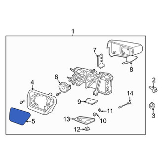 Ford OE - Front Right Door Mirror Glass