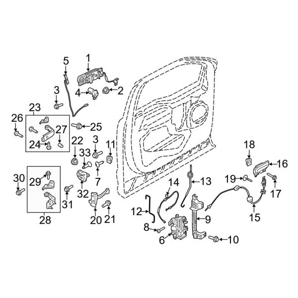 Door Lock Operating Rod