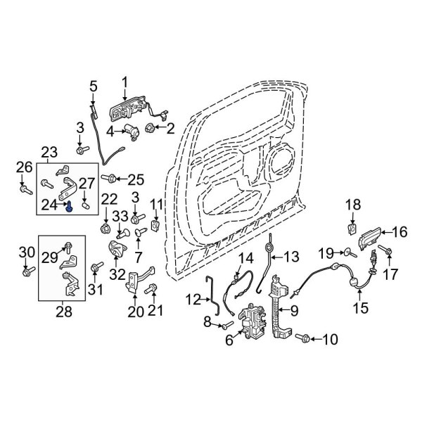 Door Hinge Bolt