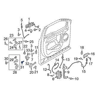 Ford OE - Upper Door Hinge Bolt