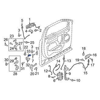 Ford OE - Front Door Lock Striker Plate Bolt