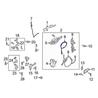 Ford OE - Front Left Upper Door Latch Cable