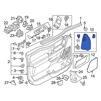 Ford OE - Front Left Door Window Molding