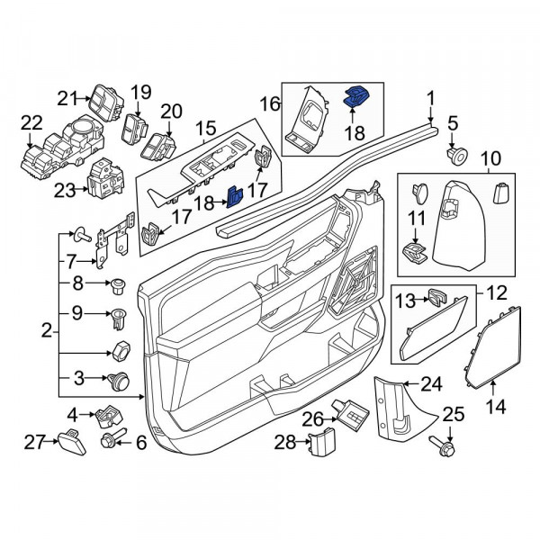 Ford OE W716169S300 - Instrument Cluster Bezel Clip
