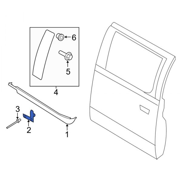 Door Belt Molding Clip