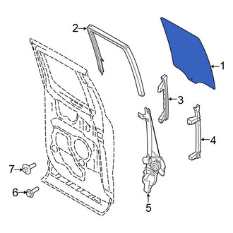 Ford OE - Front Left Door Glass