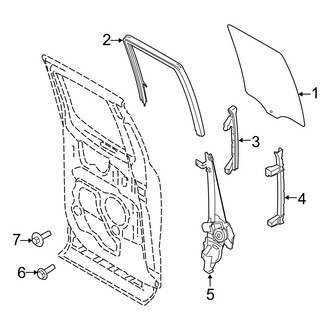 Ford OE - Rear Door - Glass & Hardware (Raptor SuperCab)