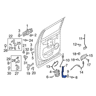 Ford OE - Left Door Latch Bracket