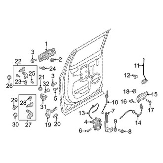 Ford OE - Rear Door - Lock & Hardware (Raptor SuperCrew)