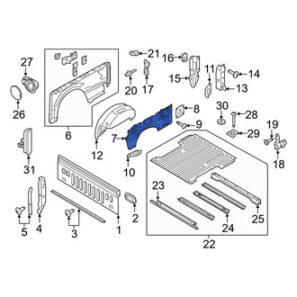 Ford OE - Rear Right Inner Truck Bed Panel