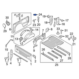 Ford OE - Rear Right Tailgate Stop Bumper