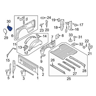 Ford OE - Rear Fuel Filler Housing