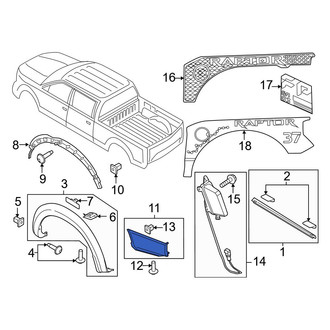 Ford OE - Rear Right Stone Deflector