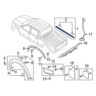 Ford OE - Rear Left Upper Truck Bed Molding