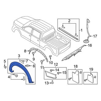 Ford OE - Rear Left Fender Flare