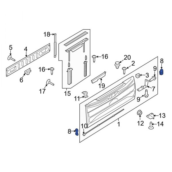 Tailgate Hinge Spacer