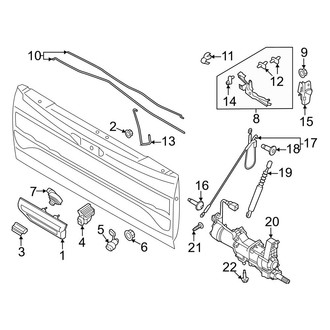 Ford OE - Tail Gate - Lock & Hardware (Raptor)