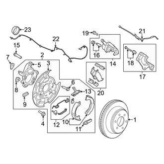 Ford OE - Rear Suspension - Brake Components (W/O Electric Parking Brake), (Raptor)