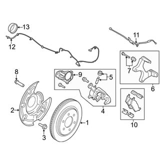 Ford OE - Rear Suspension - Brake Components (With Electric Parking Brake), (Raptor)