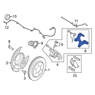 Ford OE - Rear Disc Brake Caliper Bracket