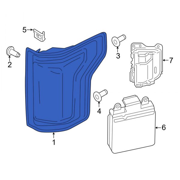 Ford OE HL3Z13404H Rear Right Tail Light Assembly