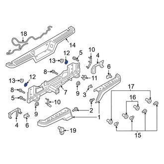 Ford OE - Bumper Face Bar Reinforcement Beam Nut