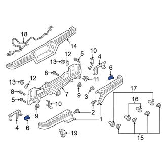 Ford OE - Bumper Cover Spacer Panel Nut