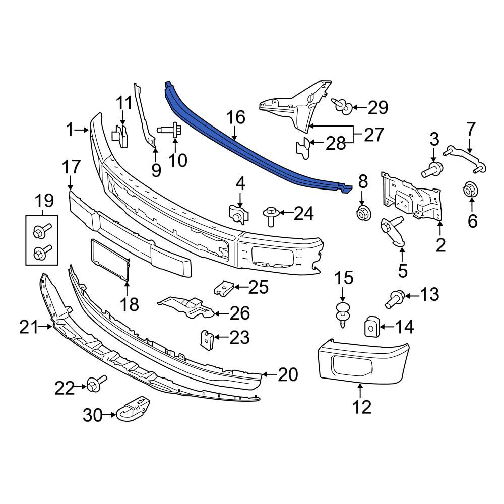 Ford OE FL3Z17C829B - Front Bumper Step Pad