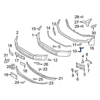 Ford OE - Left Upper Bumper Face Bar Bracket