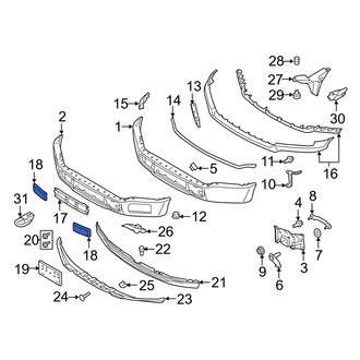 Ford OE - Front Left Bumper Cover Spacer Panel