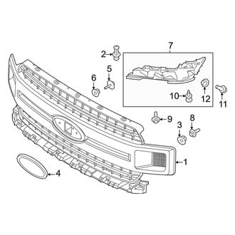Ford OE - Grille & Components (2 Bar Grille, Type 1), (King Ranch / Lariat / Limited / Platinum / Police Responder / SSV / XL / XLT)