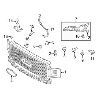 Ford OE - Grille & Components (Honeycomb Grille), (King Ranch / Lariat / Limited / Platinum / Police Responder / SSV / XL / XLT)