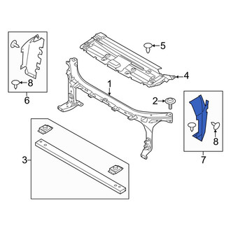 Ford OE - Front Left Radiator Support Air Deflector