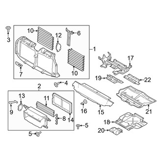 Ford OE - Radiator Support - Splash Shields (2.7L)