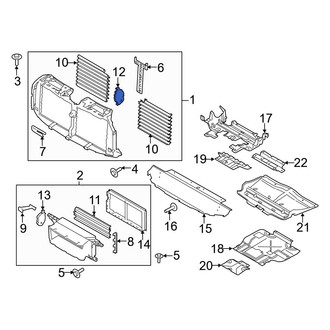 Ford OE - Front Radiator Support Air Deflector Actuator