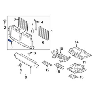 Ford OE - Upper Radiator Shutter Bracket