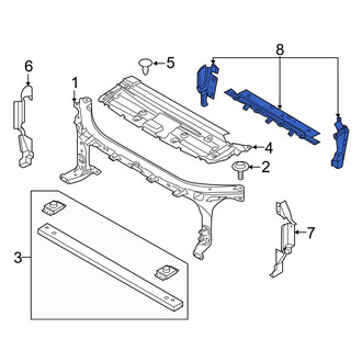 Ford OE - Front Rearward Radiator Support Baffle