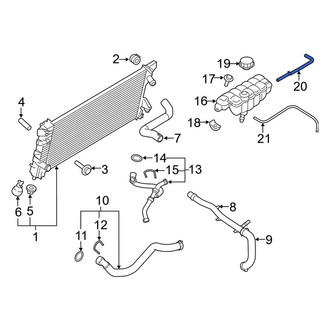 Ford OE - Upper Engine Coolant Overflow Hose