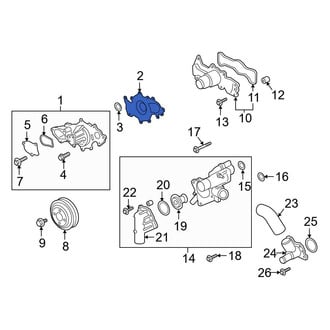 Ford OE - Engine Water Pump Outlet Pipe Gasket