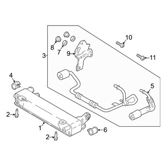 Ford OE - Cooling - Trans Oil Cooler (King Ranch / Lariat / Limited / Platinum / SSV / XL / XLT 3.5L Gas 10-Speed)