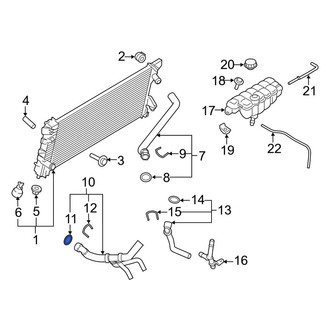 Ford OE - Engine Coolant Overflow Hose O-Ring