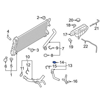 Ford OE - Engine Coolant Overflow Hose O-Ring