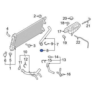 Ford OE - Engine Coolant Overflow Hose O-Ring