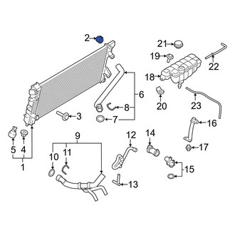 Ford OE - Upper Radiator Insulator