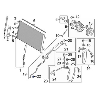 Ford OE - A/C Refrigerant Line Seal Kit