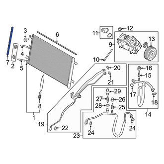 Ford OE - Right Lower A/C Condenser Seal