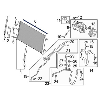 Ford OE - Upper A/C Condenser Seal