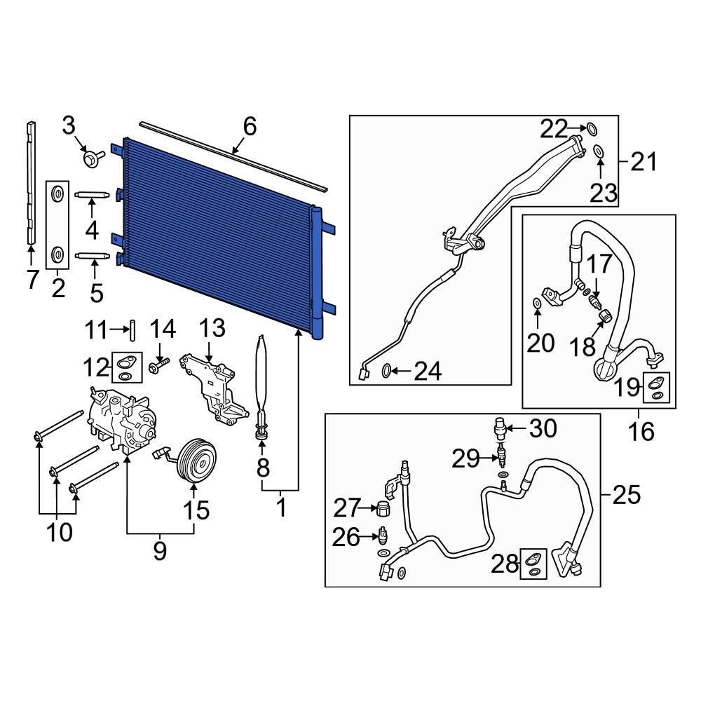 Ford OE HL3Z19712C - A/C Condenser
