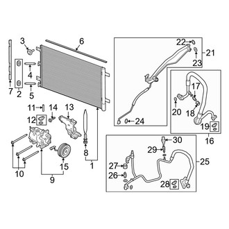 Ford OE - Air Conditioner & Heater - Condenser, Compressor & Lines (King Ranch / Lariat / Platinum 3.0L)