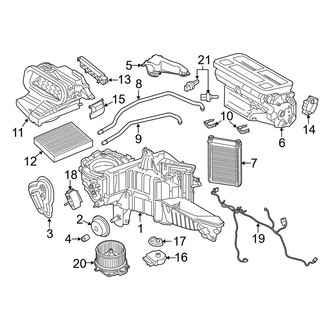 Ford OE - Air Conditioner & Heater - Evaporator & Heater Components (W/O Dual Zone A/C)